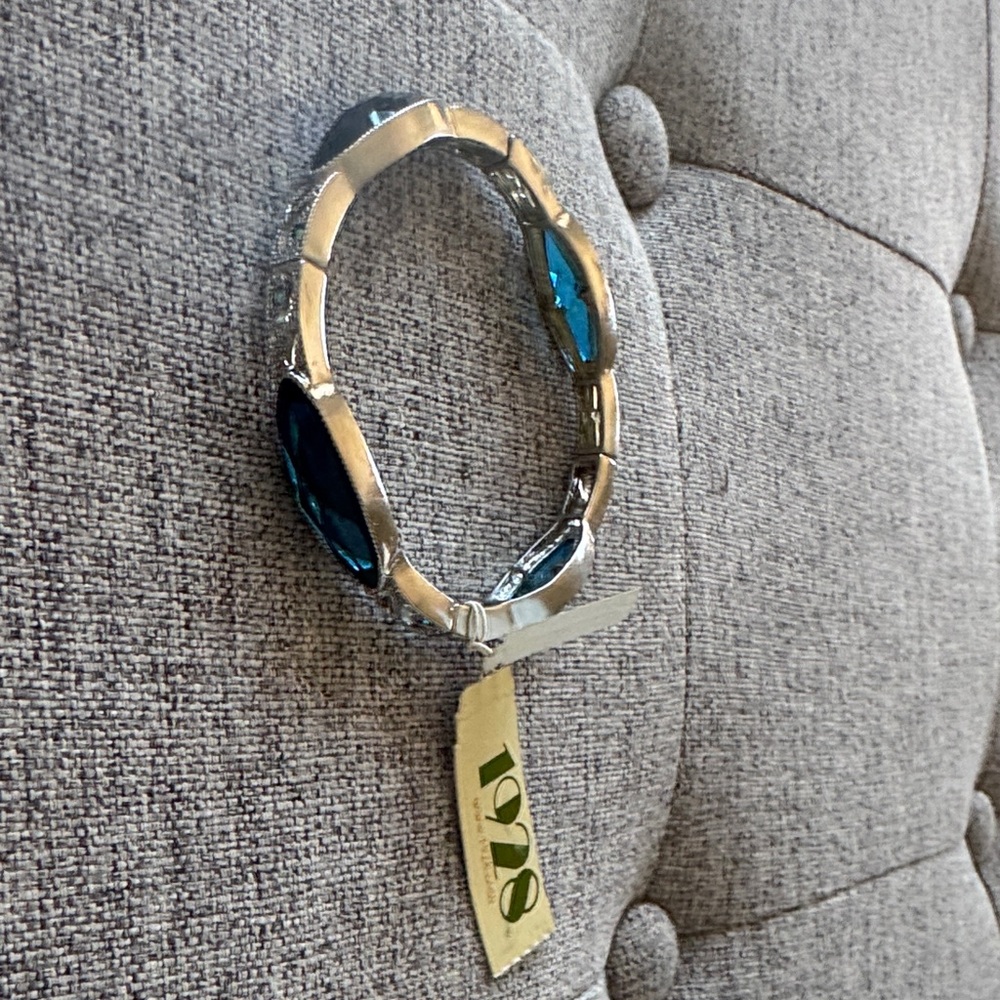 1928 Silver and Blue Bracelet